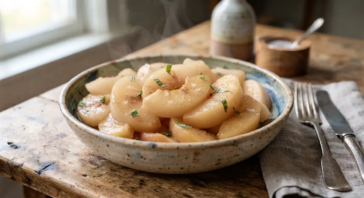 Steamed Pear Wedges